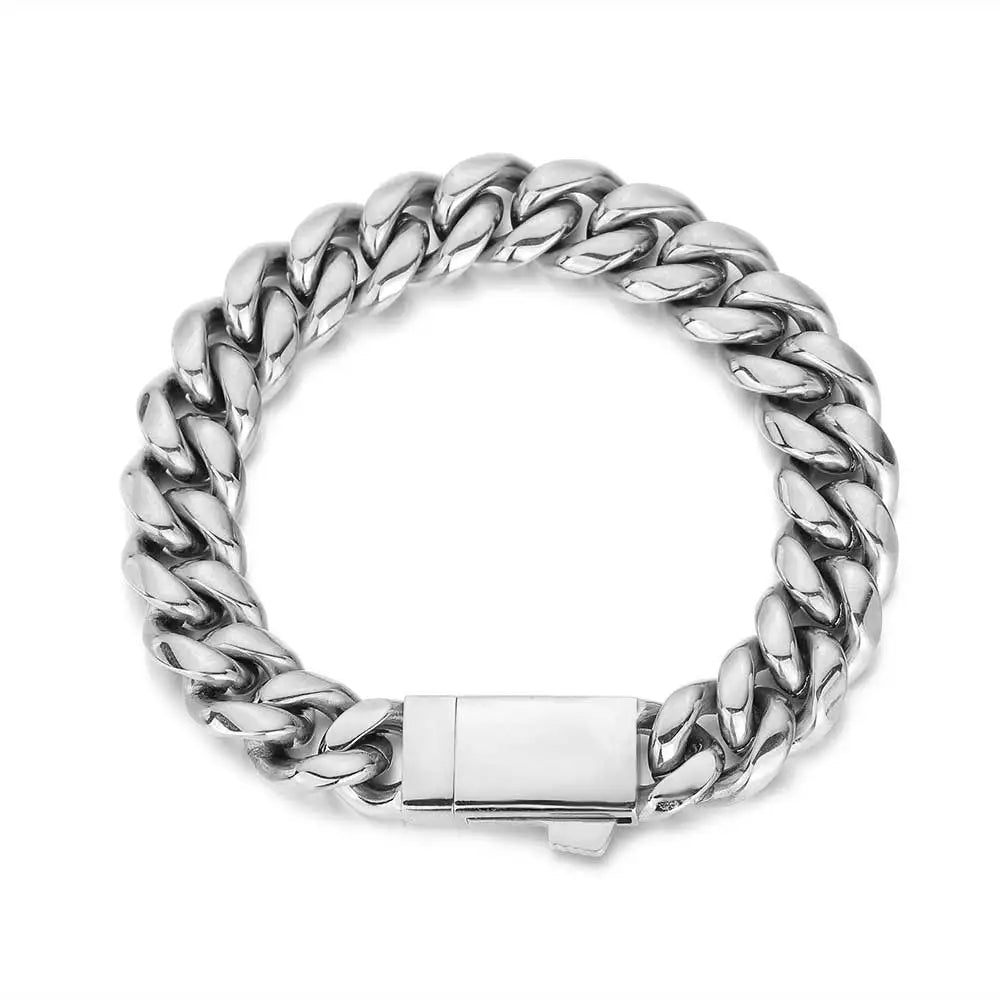 Stainless Steel Cuban Bracelet Miami Statement