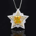 Iced Out Pentagram Pendant Necklace 10mm