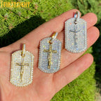 2025 New Hip Hop Cross Pendant Necklace Gold Color Iced Out Bling CZ Cubic Zirconia Variety Designs Charm Men Women Jewelry