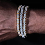 Tennis Bracelet with Stones — Stainless Steel