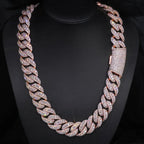 Iced Out Miami Cuban Chain 22mm — Rose Gold