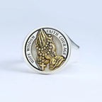 Praying Hands Cross Ring — 925 Silver