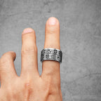 Fidget Sieve Ring — Stainless Steel