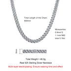 Iced Out Cuban Link Necklace — 925 Silver