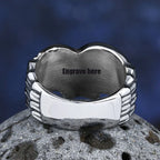 Freeshipping 2024 New 316L Stainless Steel Feather Ring Double Wing Popular Anniversary Jewelry For Teens Boyfriend Gift