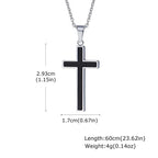 Cross Silver Pendant Necklace — Stainless Steel