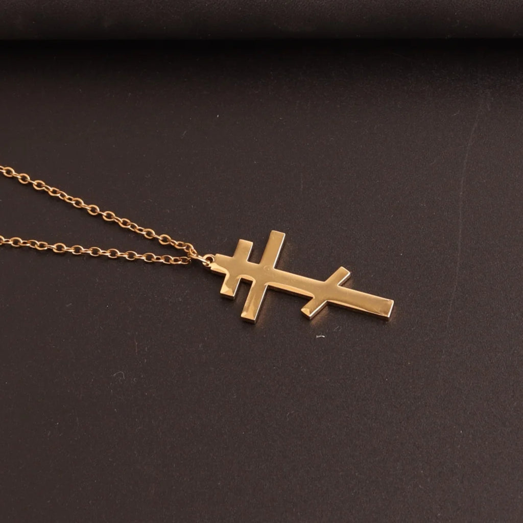 Orthodox Cross Choker Necklace — Stainless Steel