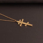 Orthodox Cross Choker Necklace — Stainless Steel