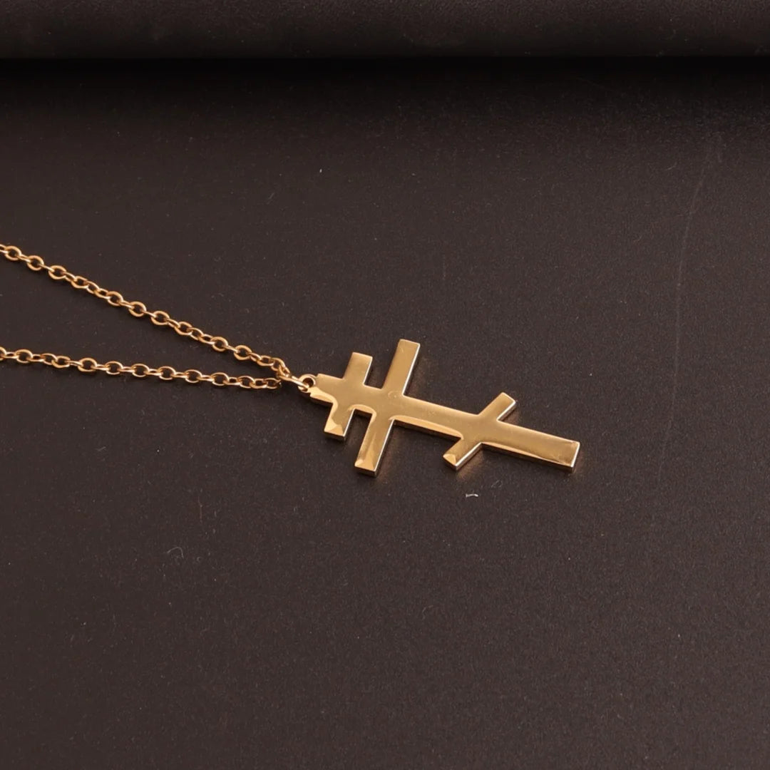 Orthodox Cross Choker Necklace — Stainless Steel