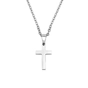 Stainless Steel Cross Pendant Necklace Minimal