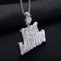 Iced Out Letter Pendant — 14K Gold