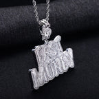 Iced Out Letter Pendant — 14K Gold