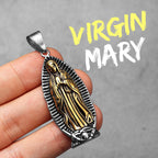 Guadalupe Pendant Necklace Stainless Steel Vintage