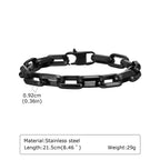 Black Byzantine Braided Bracelet — Stainless Steel