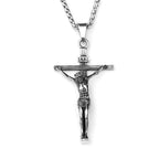 Punk Jesus Christ Cross Pendant Necklace For Men 316L Stainless Steel Fashion Religious Prayer Amulet Jewelry Gifts