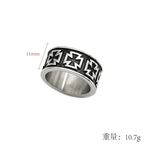 Knight Templar Cross Ring — Black Stainless Steel