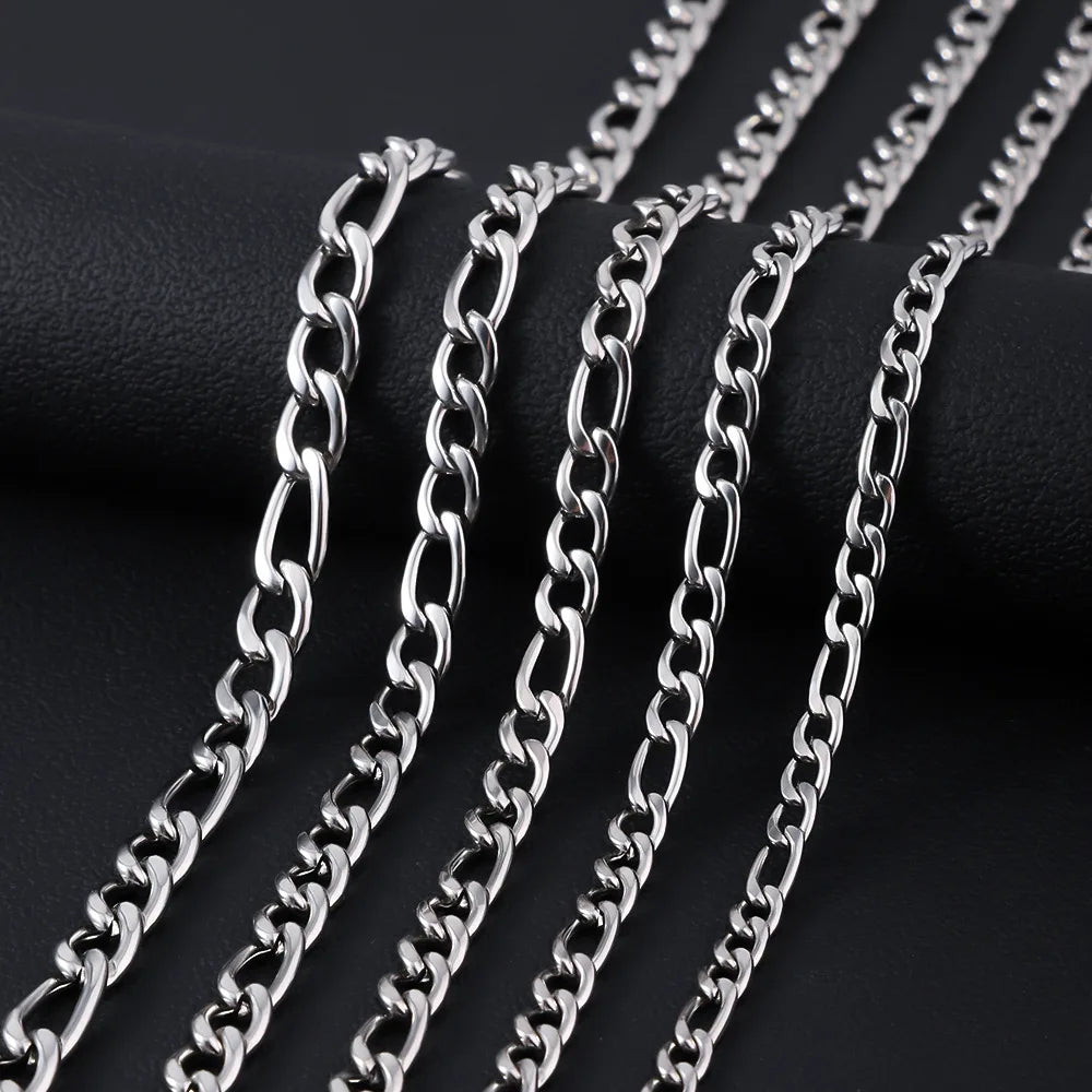 Figaro Steel Chain 316L 5mm/7mm/9mm