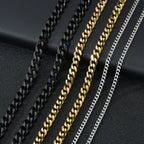 Cuban Link Chain Necklace 3.5-7mm — Gold