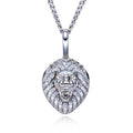 Iced Out Lion Pendant — 925 Silver
