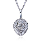 Iced Out Lion Pendant — 925 Silver