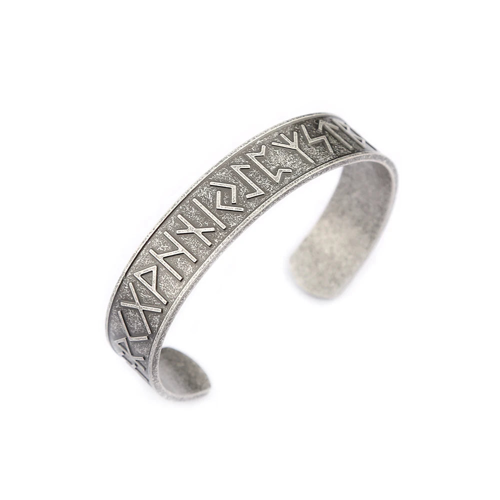 Viking Rune Bracelet Black — Stainless Steel
