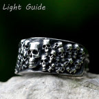 2022 NEW Men's 316L stainless steel rings Vintage Halloween Gothic Funny Devil Skull punk fashion jewelry free shipping