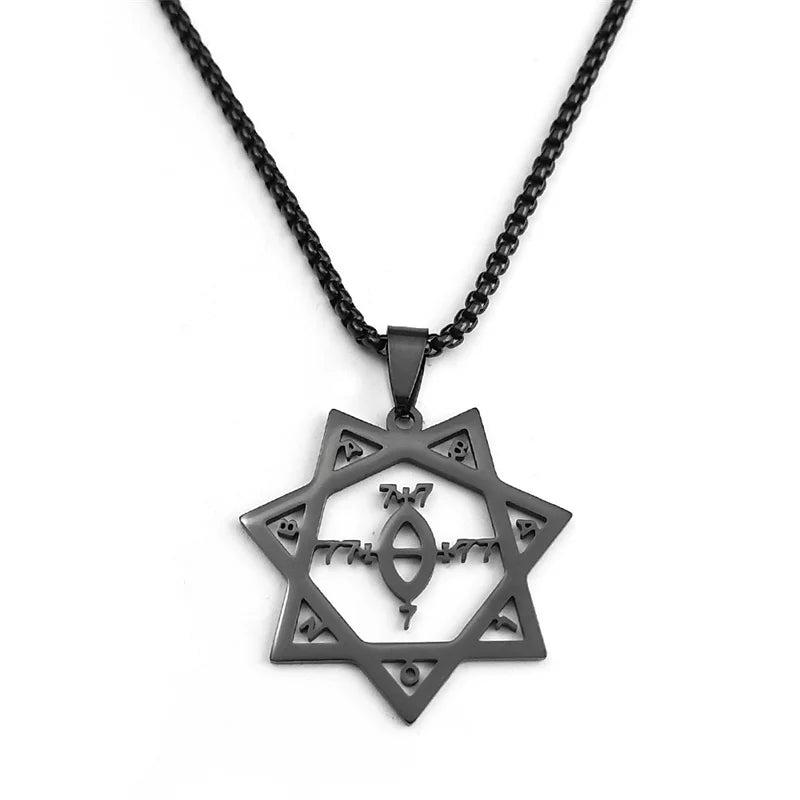 Statement Black Chain Necklace — Stainless Steel