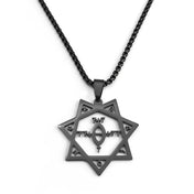 Babalon Statement Black Chain Necklace — Stainless Steel