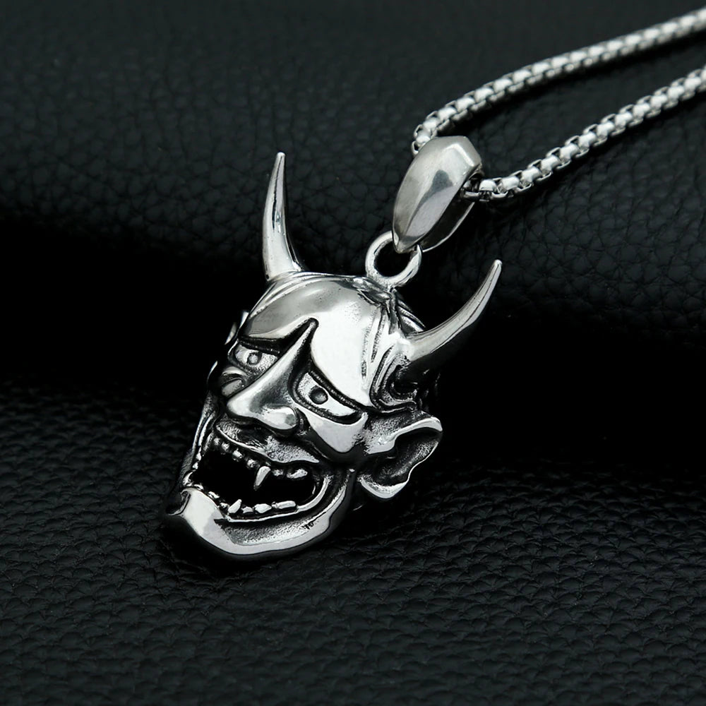 Prajna Demon Skull Pendant — Stainless
