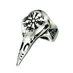 Skull Raven Steel Ring