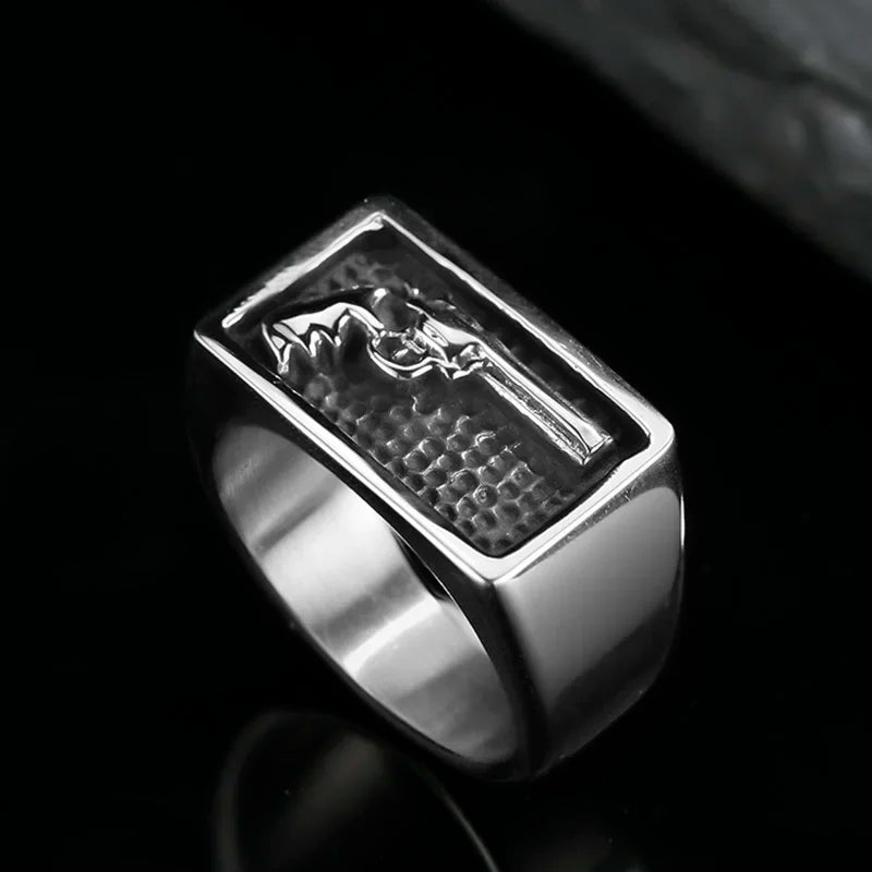 Vintage Guns Cowboy Ring — Stainless Steel