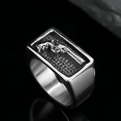 Vintage Guns Cowboy Ring — Stainless Steel