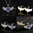Iced Out Heart Photo Pendant Necklace