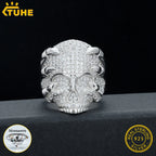 Moissanite Skull Ring — 925 Silver