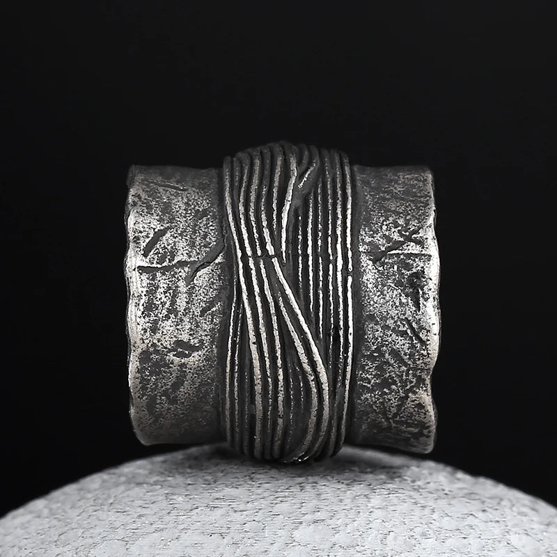 Stainless Steel Viking Simple Ring vintage Hammer retro punk Classic Ring Male finger Love Jewelry for man Gift OSR514