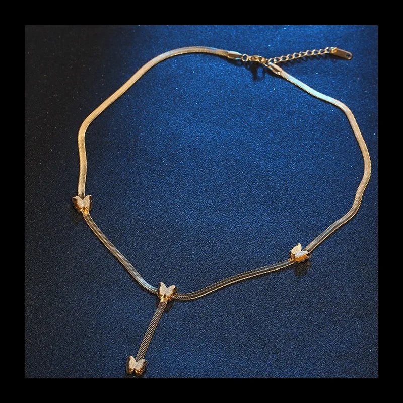 Butterfly Pendant Necklace — Stainless