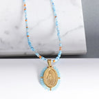 Stainless Steel Christian Virgin Mary Pendant Our Lady of Guadalupe Necklace Women's Religious Lucky Amulet Jewelry Gift