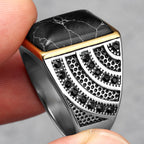 Simple Rings 316L Stainless Steel Ring Trendy Luxury Men Elegant Rhinestone for Male Boyfriend Jewelry Classic Gift
