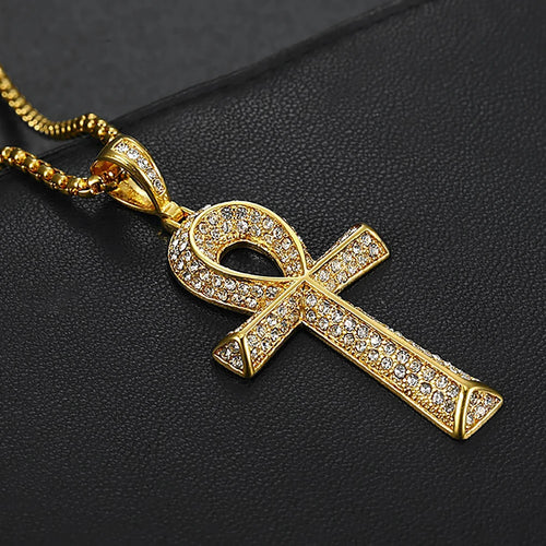Cross Ankh Steel Pendant Egyptian Gothic