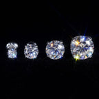 3/4/5/6/7/8/9/10mm D Color VVS Moissanite Stud Earrings S925 Sterling Silver Screw Thread Earrings Wedding Jewelry for Men Women
