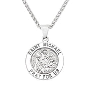 Saint Michael Faith Pendant Necklace — Stainless Steel