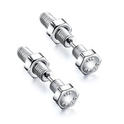 Gothic Nail Screw Piercing Stud Earrings — Stainless Steel