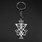 Lucifer Sigil Silver Pendant Church Satan Trident