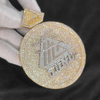 Iced Out Letter Pendant 80MM Disc Statement
