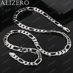 Wholesale 925 Sterling Silver Necklace 2/4/6/8/10/12MM Width 40-75cm Figaro Chain Lobster Clasp Men Women Engagement Jewelry