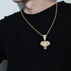Gold Elephant Pendant Necklace Statement