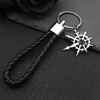 Gothic Silver Boomerang Keychain — Stainless Steel
