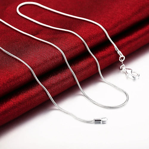 1mm Snake Chain Necklace — Silver