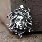 Medusa Snake Pendant Necklace — Stainless Steel