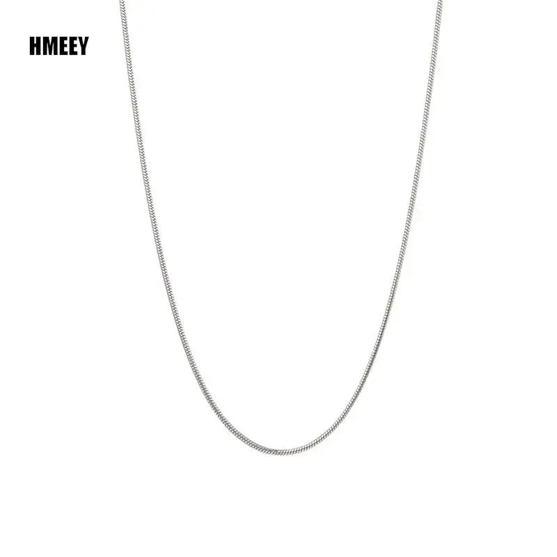 Minimal Snake Chain Choker — Stainless Steel